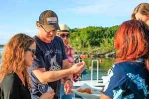 Fresh Conch fritters after a day on the water