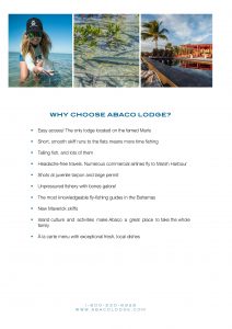 NW program info 2019 Abaco choose lodge